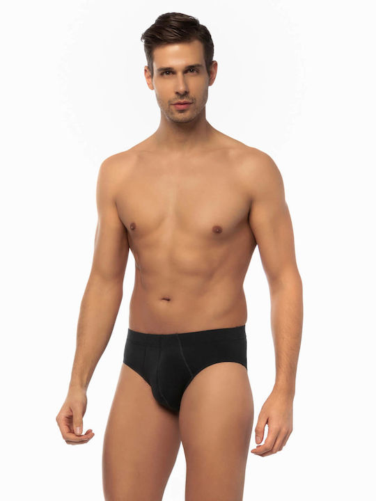 Men's Slips Blue Black with Patterns 2Pack