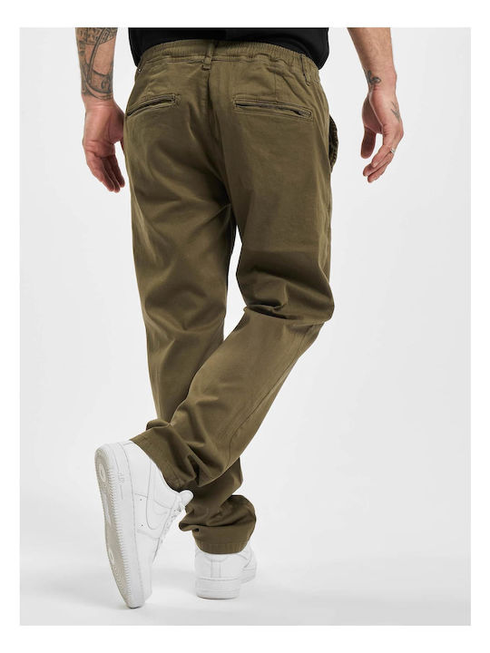 Def Men's Trousers Elastic in Straight Line ''''''olive''''''