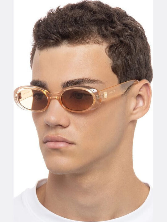 Le Specs Work It Unisex Sunglasses with Transparent Plastic Frame and Transparent Lens LSP2102371