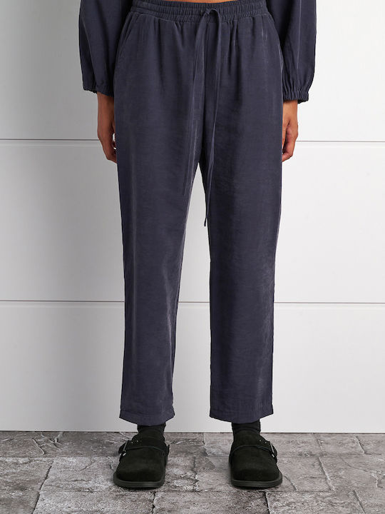 Damen Stoff Hose Black