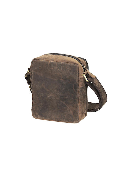 RCM Leather Men's Bag Shoulder / Crossbody Brown