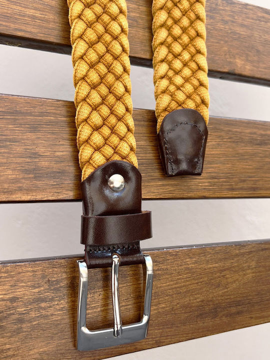 Men's Belt Leather Yellow