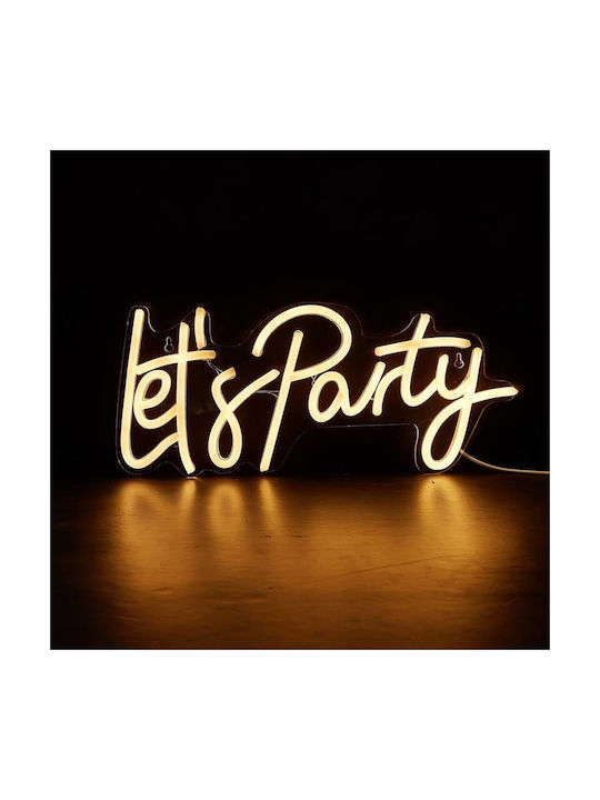 Party Neon Διακοσμητικό Φωτιστικό LED 58x25εκ.