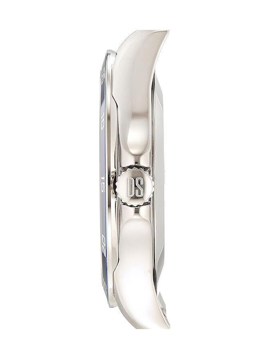 Certina Ds-8 Ανδρικό Ρολόι 41.5mm Μπαταρίας με Ασημί Μεταλλικό Μπρασελέ