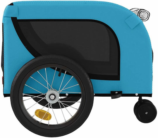 vidaXL Remorcă bicicletă pentru transport câine până la 45kg Albastru M125xL66xA63cm.