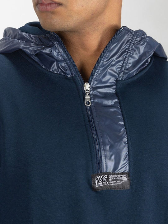 Paco & Co Men's Sweatshirt with Hood Dark Blue