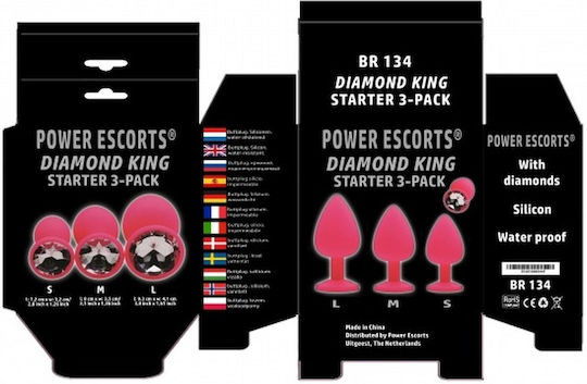 Power Escorts Starter Πρωκτική Σφήνα Small Μπλε 3τμχ