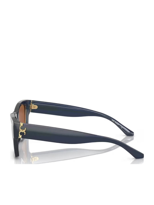 Tory Burch Unisex Sonnenbrille mit Blau Kunststoff Gestell und Braun Linse TY7186U-165673