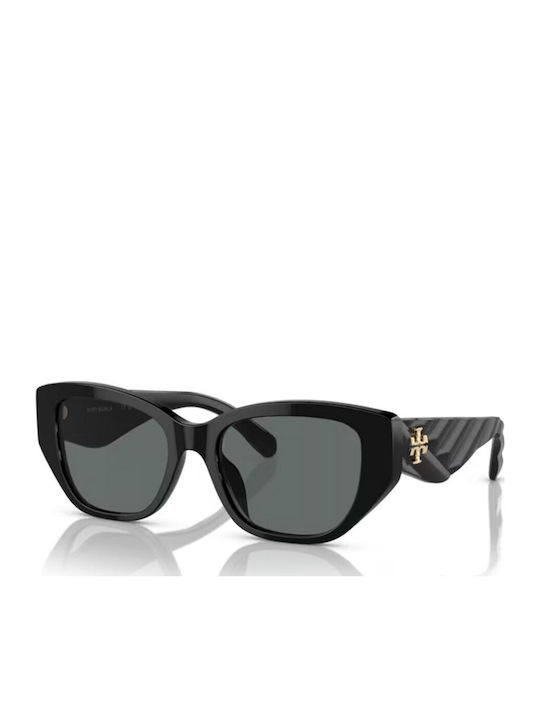 Tory Burch Damen Sonnenbrille mit Schwarz Kunststoff Gestell und Gray Polarisiert Linse TY7196U-170981