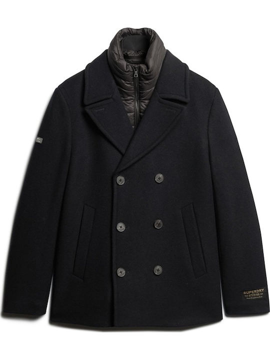 Men's Half Coat Blue.
