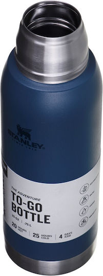 Stanley Adventure To-Go Bottle Thermos Stainless Steel BPA Free 750ml Blue with Handle