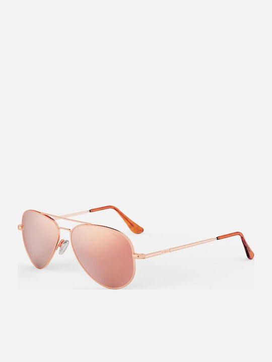 Randolph Sunglasses Ροζ Χρυσά with Metal Frame & Pink Lens