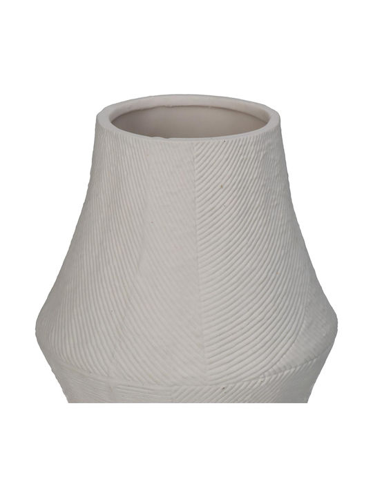 ArteLibre Decorative Vase Ecru 12x12x15.3cm