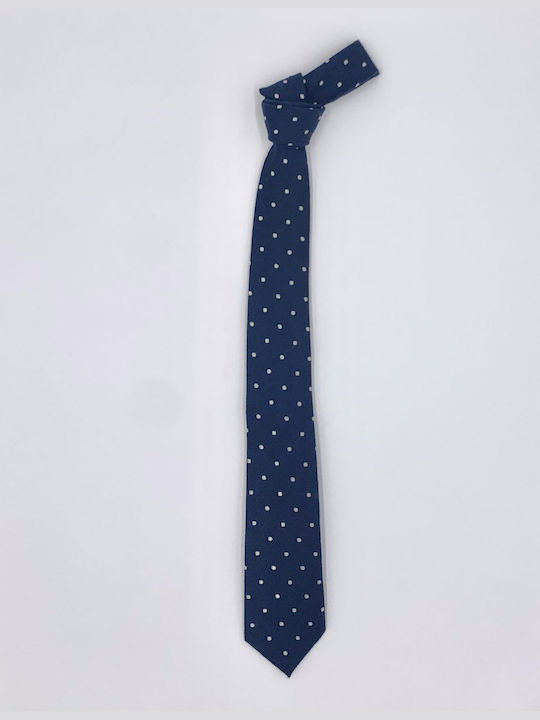 Berto Lucci Men's Tie Monochrome in Blue Color