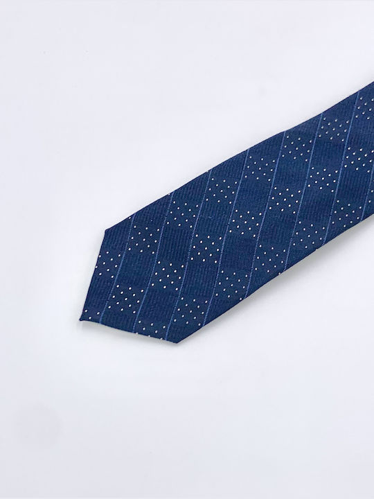 Berto Lucci Men's Tie Monochrome in Blue Color