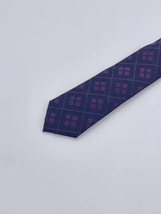 Berto Lucci Men's Tie Monochrome in Purple Color