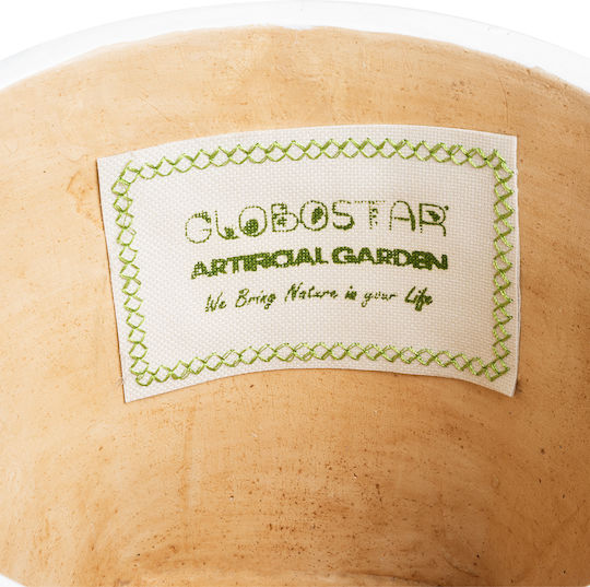 GloboStar Übertopf Polyester Beige 20x20x16εκ.