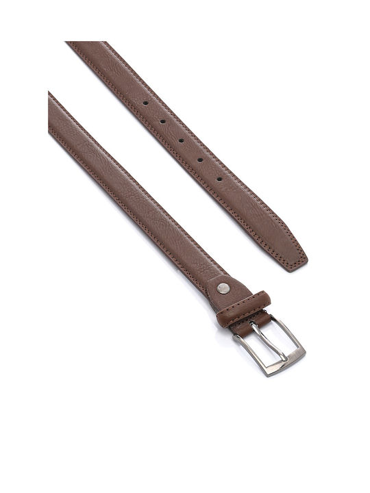 Mcan Men's Leather Belt Brown