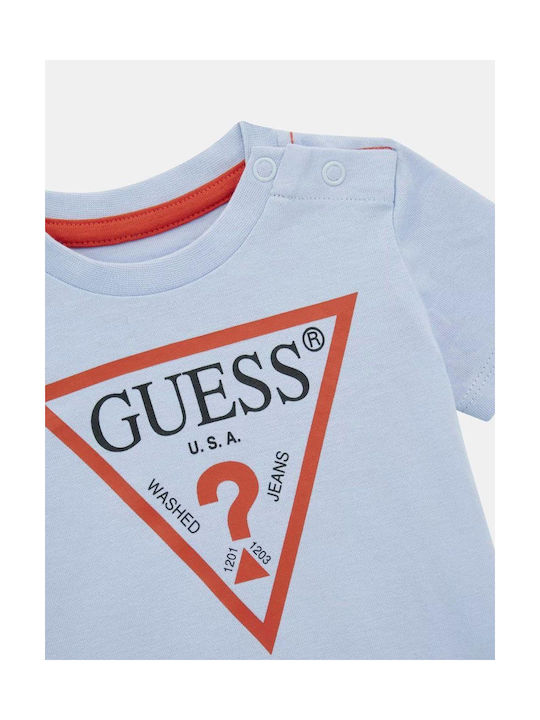 Guess Tricou pentru copii Albastru deschis