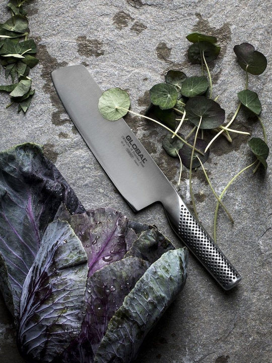 Global G Cuțit Nakiri din Oțel Inoxidabil 18cm