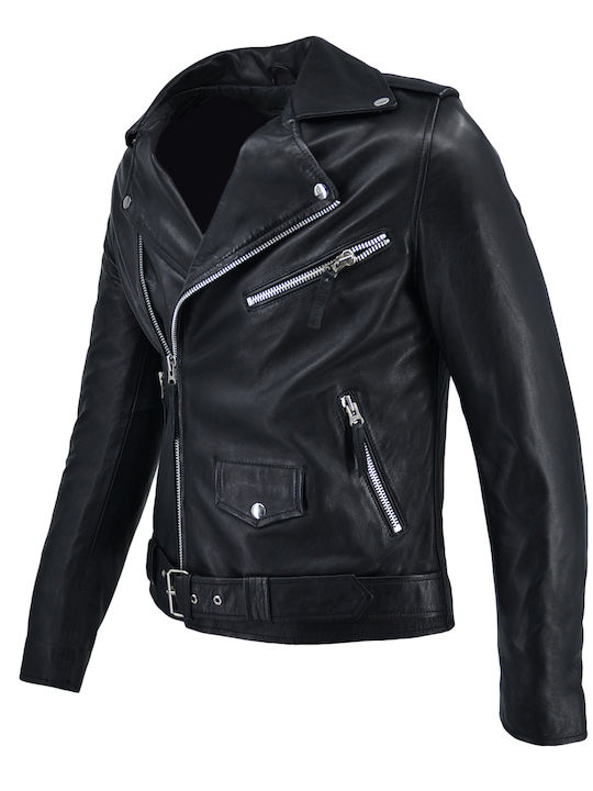 Leather Winter Jacket Black