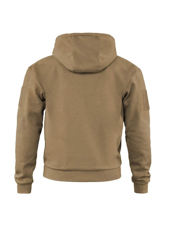 Mil-Tec Men's Sweatshirt with Hood and Pockets Dark Coyote