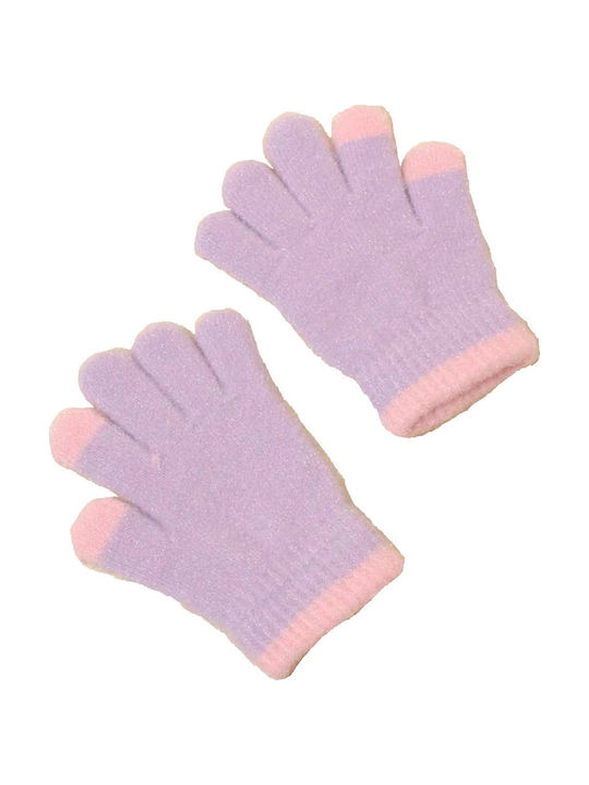 Kids Gloves Knitted Lilac