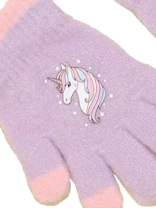 Kids Gloves Knitted Lilac