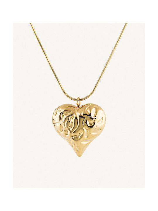 StanStefan Necklace with design Heart from Gold Plated Steel