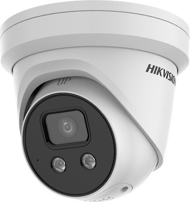 Hikvision AcuSense Strobe Light and Audible Warning Fixed Turre IP Камера за Наблюдение 4K Водоустойчива с Двупосочна Комуникация и Обектив 4мм