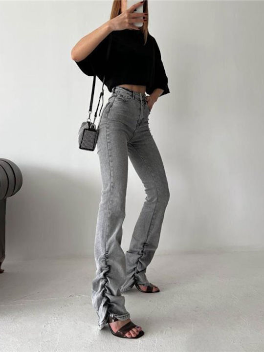 Chica Hoch tailliert Damenjeanshose Gray