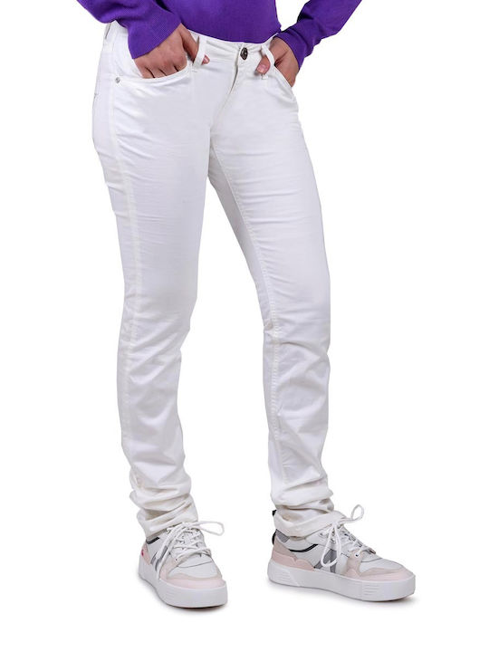 Damen Stoff Hose Weiß
