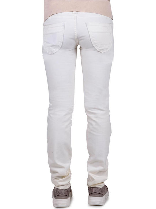 Damen Stoff Hose Weiß