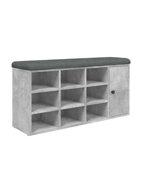 Entry Furniture with Shoe Rack & Bench Grey 102x32x50cm