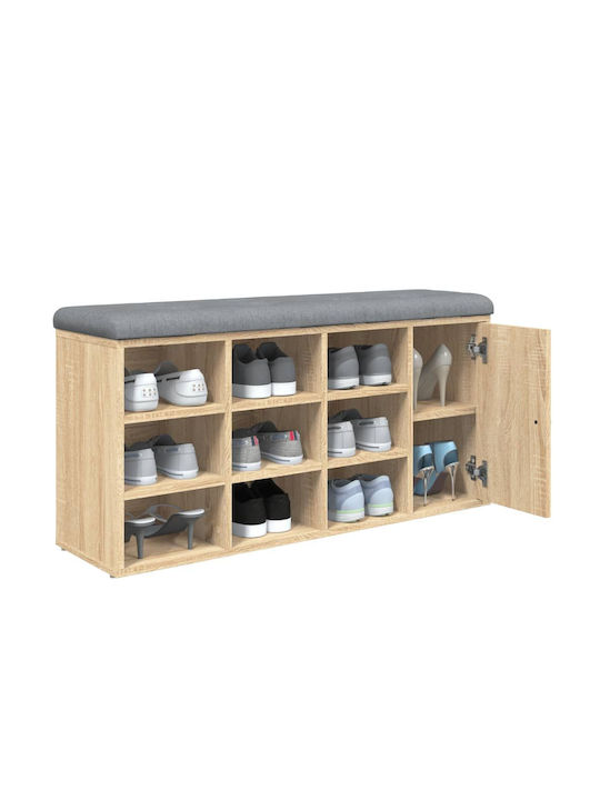 Entry Furniture with Shoe Rack & Bench Coffee 102x32x50cm