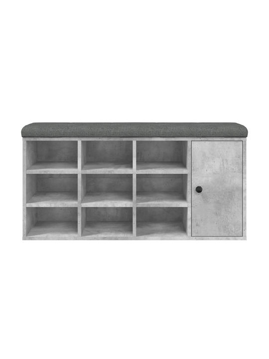 Entry Furniture with Shoe Rack & Bench Gray 102x32x50cm