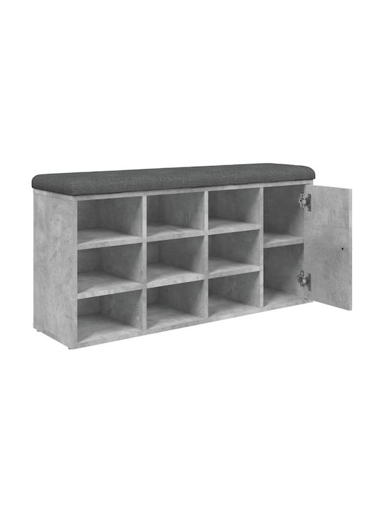 Entry Furniture with Shoe Rack & Bench Gray 102x32x50cm