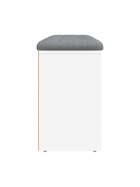 Mobilier de Intrare cu Dulap pentru Pantofi & Bancă Alb 102x32x50cm