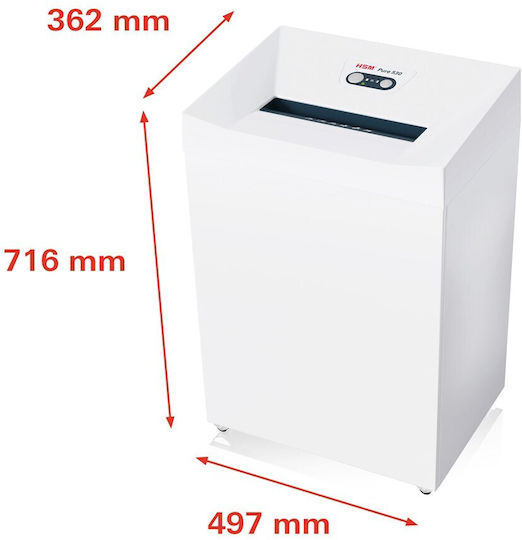 HSM Καταστροφέας Εγγράφων Pure 530 11 Φύλλων με Κάδο 80lt