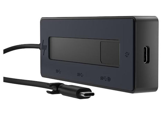 HP 6G843AA USB-C Docking Station mit 4K PD Schwarz