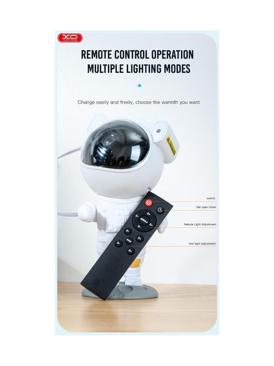 Kids Projector Lamp Astronaut White 21εκ.