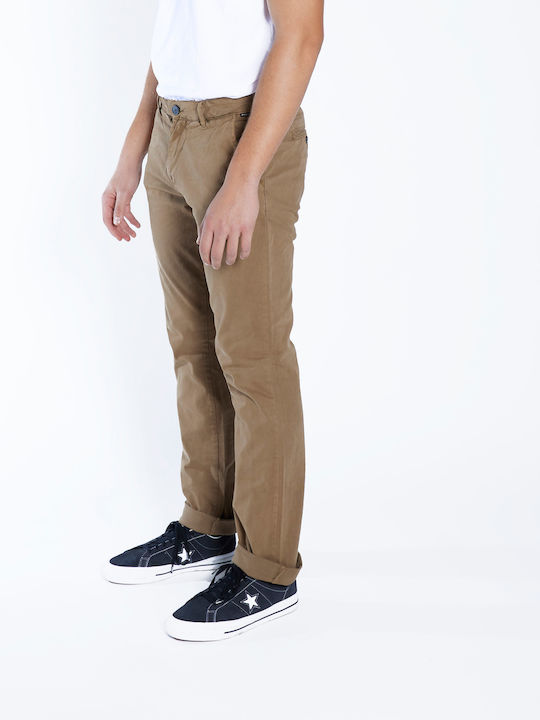 Basehit Men's Trousers Chino in Slim Fit Tobacco