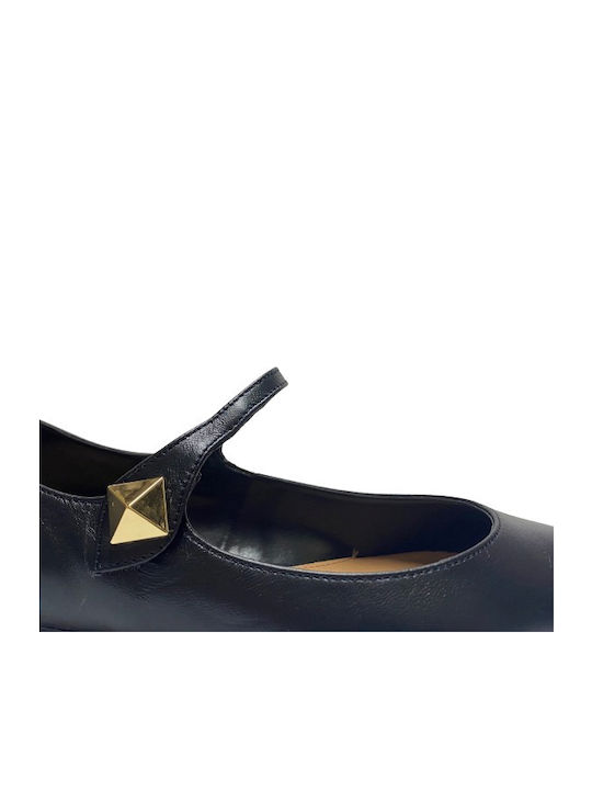 Paolo Bellucci Pointy Ballerinas with Strap Black