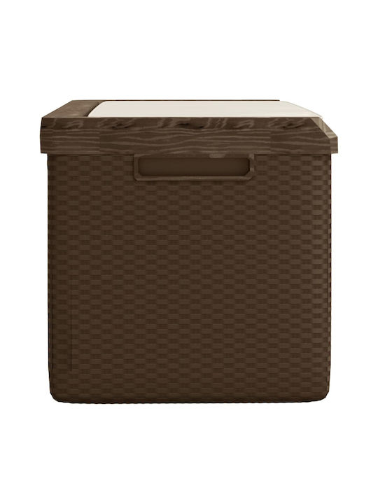 vidaXL Outdoor Storage Box 350lt Brown L124xW54.5xH59cm