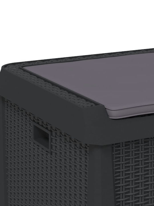 vidaXL Outdoor Storage Box 125lt Gray L73xW50xH49.5cm