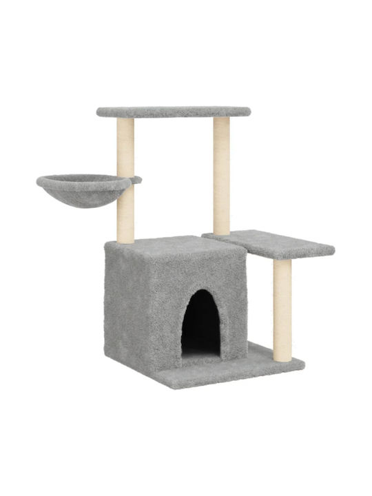 vidaXL Cat Scratching Post Cat Trees Gray 84.5x57x83cm.