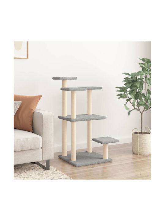 vidaXL Scratching Cats Scratching Post Cat Trees Gray 5 levels 57x61x98.5cm