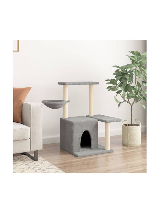 vidaXL Scratching Post Cat Trees Gray 3 levels 84.5x57x83cm