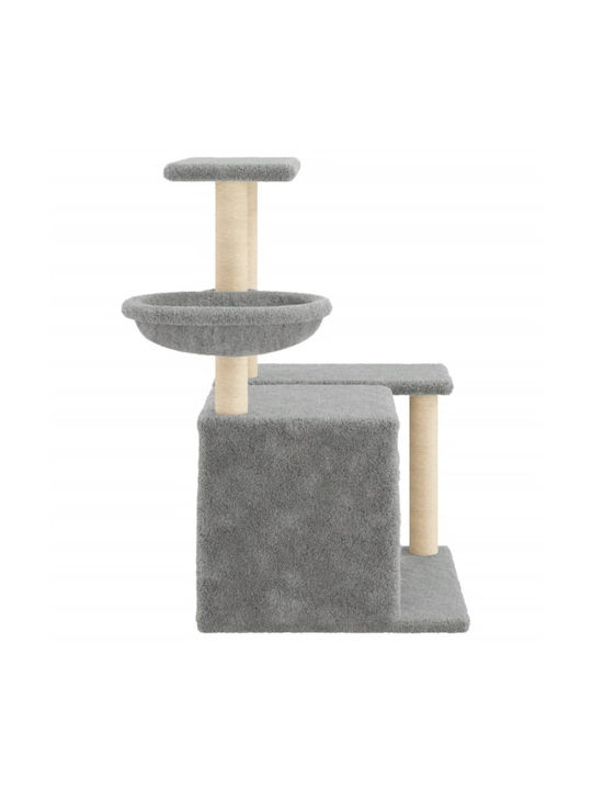 vidaXL Scratching Post Cat Trees Gray 3 levels 84.5x57x83cm