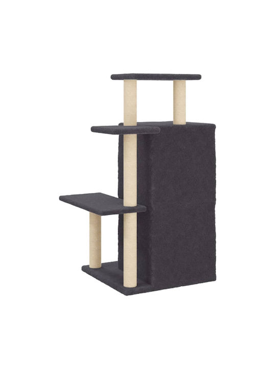 vidaXL Scratching Post Cat Trees Gray 4 levels 61.5x60.5x97cm